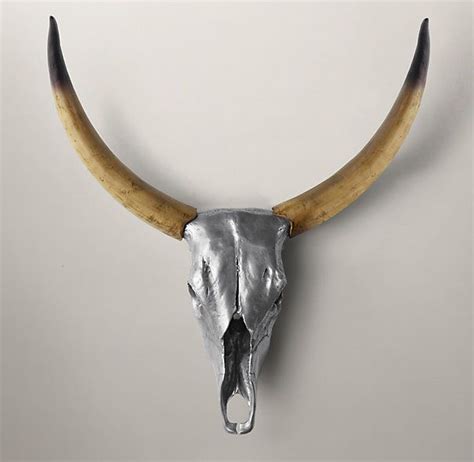 Steer Horns in Aluminum | Horns, Wall decor, Restoration hardware