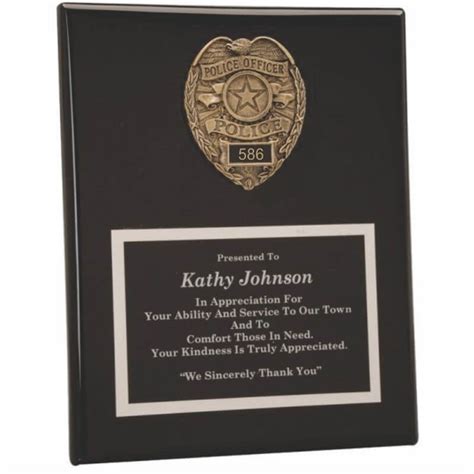 Police Retirement Plaques | Classic Wooden Retirement Plaques