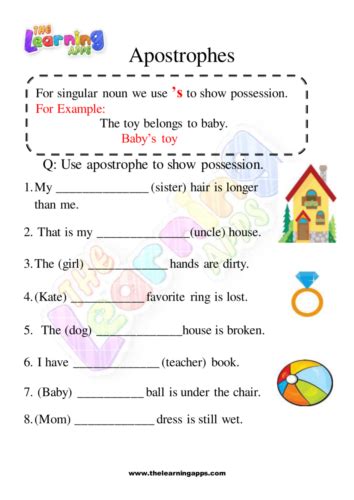 Free Printable Apostrophe Worksheets for Grade 1 - Worksheets Library