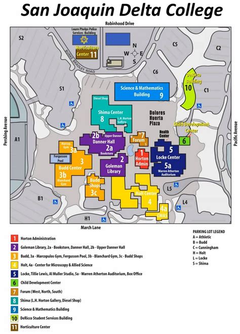 San Joaquin Delta College Campus Map - Stockton, California - Ontheworldmap.com