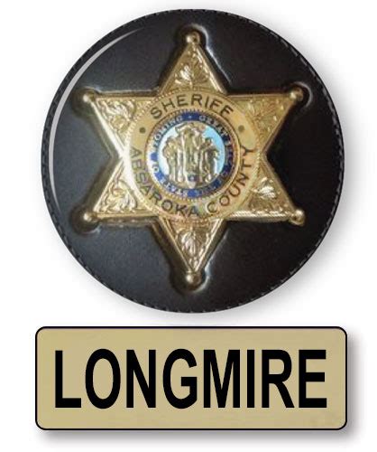 Halloween Costume accessories, button and badge for The Ferg Longmire