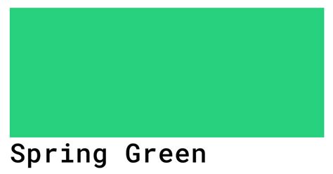 Spring Green Color Codes - The Hex, RGB and CMYK Values That You Need