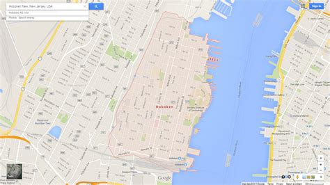 Hoboken New Jersey Map - United States