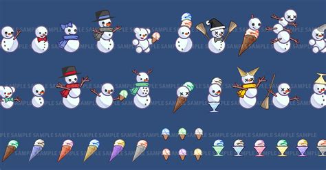 2D_character_Snowman_with_IceCream | 2D Characters | Unity Asset Store