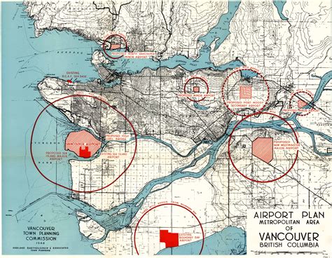 Map of Vancouver airport proposals 1949 | Afiches, Impresionismo