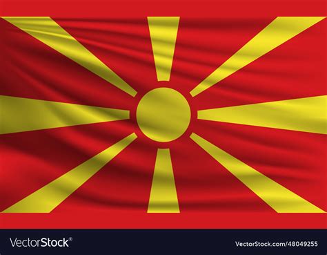 Flag of north macedonia Royalty Free Vector Image