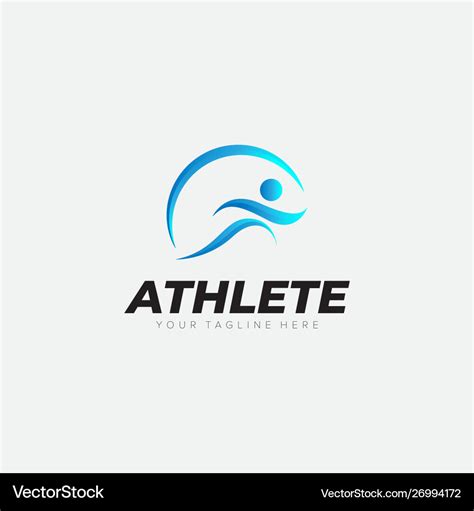 Athlete sports logo designs abstract people Vector Image