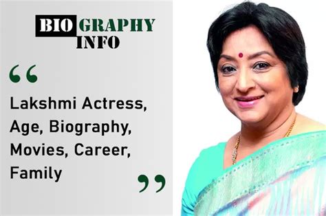 Lakshmi Actress, Age, Biography, Movies, Career, Family