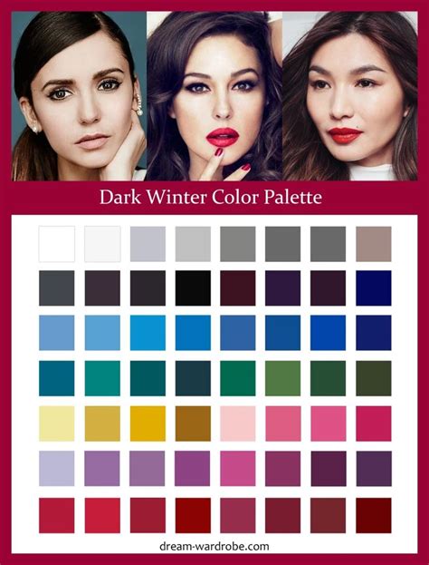 Deep Winter Palette Outfits, True Winter Color Palette, Deep Winter Colors, Bright Winter ...