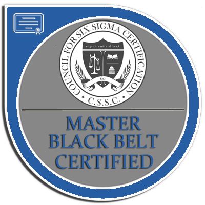 Shareable Digital Badge - Master Black Belt - The Council for Six Sigma Certification