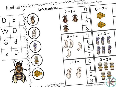 🐝 FREE Bee Life Cycle Worksheets Printables for Kids