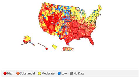 This CDC map shows high Covid-19 transmission areas in the US — Quartz