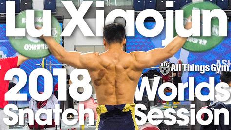 Lu Xiaojun 160kg Snatch Session 2018 Worlds Training Hall - All Things Gym