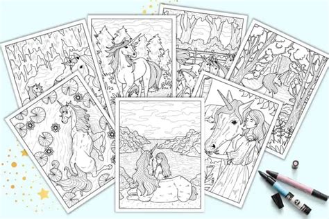 Free Printable Realistic Unicorn Coloring Pages - The Artisan Life