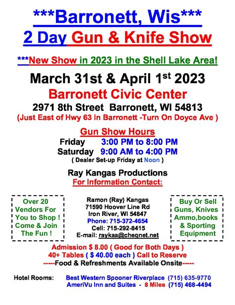 Barronett Gun & Knife Show 2023 • Barronett, WI