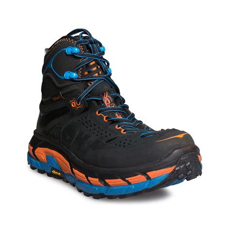 HOKA Tor Ultra Hi Wp Anthracite/Orange Clown Fish Hiking Boots - Men's - MyCozyBoots