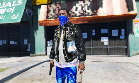 Black Tru Religion jean jacket (For Rollin 30 Crips) v1.0 – GTA 5 mod