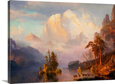 Rocky Mountains By Albert Bierstadt Wall Art, Canvas Prints, Framed ...