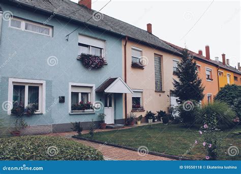 Hungary: Hungarian Colourful Houses Stock Photo - Image of town ...