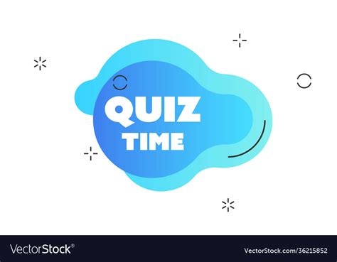 Quiz time logo with clock concept Royalty Free Vector Image