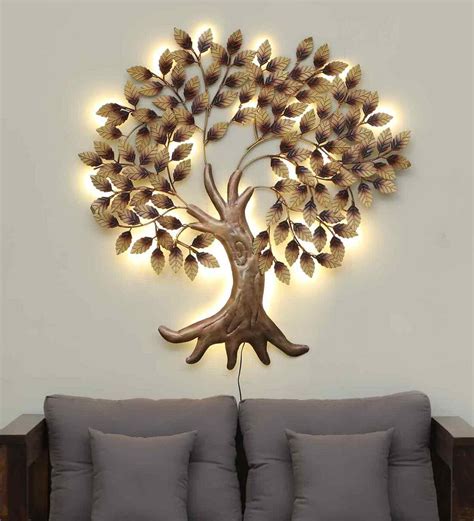 Buy Iron Tree Metal Wall Art With Led at 10% OFF by Decocraft | Pepperfry