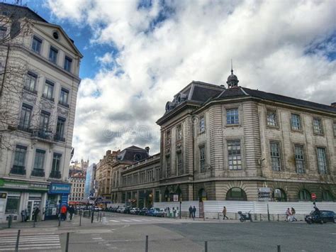 Lyon Old Town and the Old Building of Lyon Hospital, Vieux Lyon, France ...