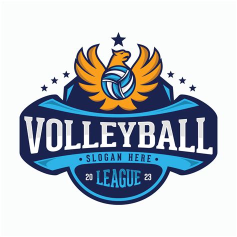 Volleyball League vector logo for sport team 20620514 Vector Art at Vecteezy