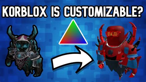 KORBLOX DEATHSPEAKER IS CUSTOMIZABLE? (How to design korblox ...