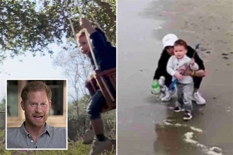 Prince Harry shares cute unseen photo of Archie playing on the beach in ...