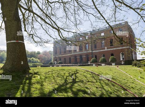 The day after the devastating fire at Clandon Park, Surrey. A fire broke out on Wednesday 29 ...