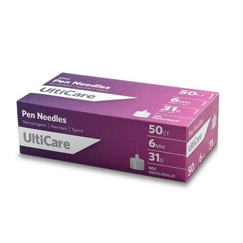 Ulticare Pen Needles 6mm 31g x 1/4" | Pen Needles