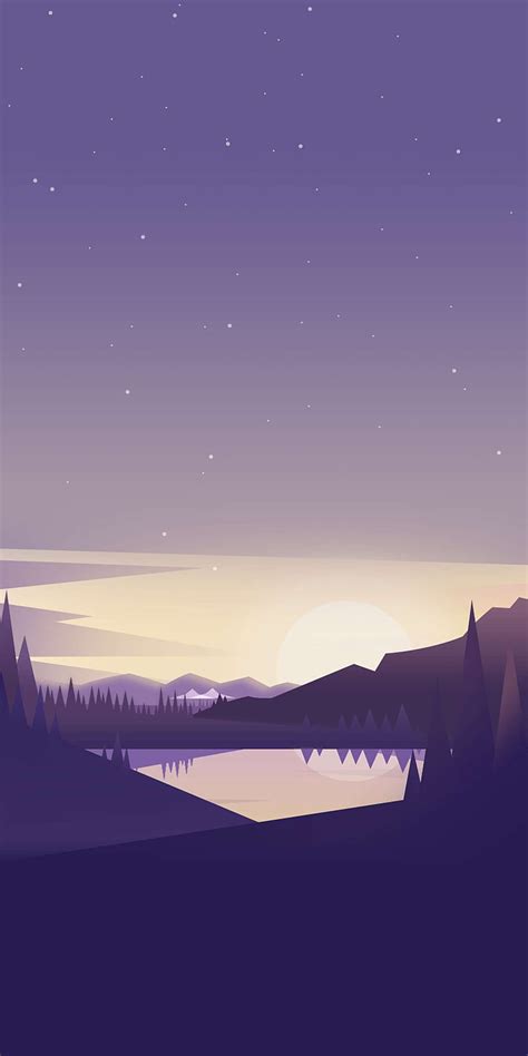 Nature Lake Mountains Minimal IPhone - IPhone : iPhone, XR Minimalist ...