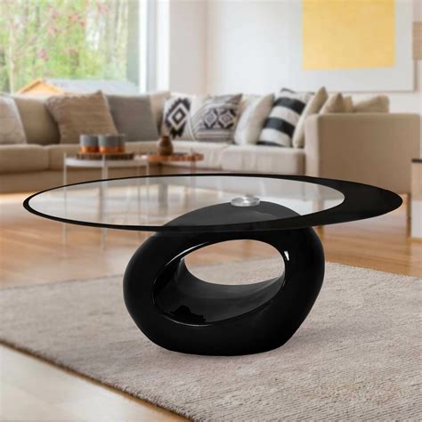 Black Glass Oval Coffee Table - Ideas on Foter