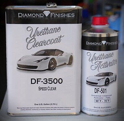 Speed Diamond DF-3500 4:1 2K Auto Clear Coat Gallon KIT! Fast or Medium Hardener | eBay