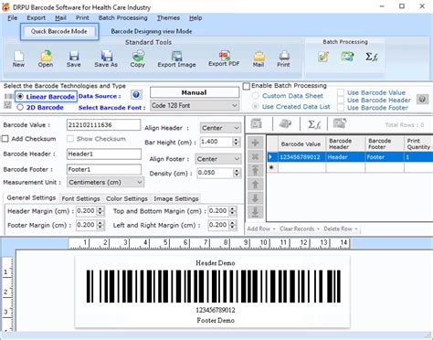 Healthcare Barcode Label Maker Screnshots