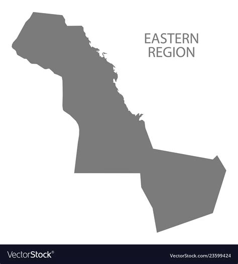 Eastern region saudi arabia map grey Royalty Free Vector