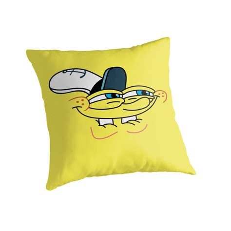 "Spongebob Smirk Face" Throw Pillows by kirkdstevens | Redbubble