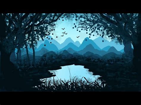 How to Draw a Forest Landscape in Paint-3D - YouTube