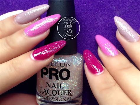 Betty Nails: Mollon Pro Pink Ombree & Peach Sparkle - Dazzling Collection