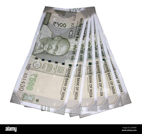 Indian 500 Rupees notes on a white background Stock Photo - Alamy