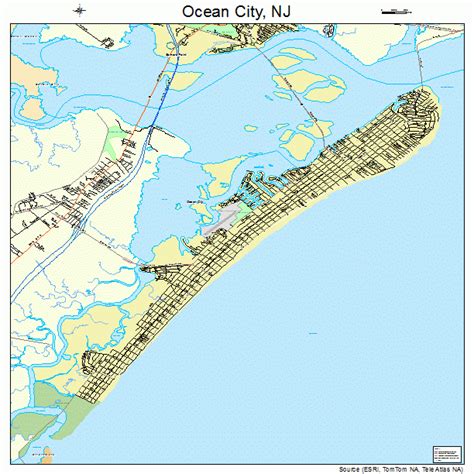 Ocean City New Jersey Street Map 3454360