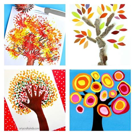 12 Autumn Tree Art Ideas for Kids - Arty Crafty Kids