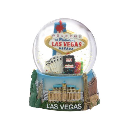 Las Vegas Snow Globe Skyline 3.5 Inch