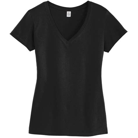 Alternative Apparel Women's Black Legacy V-Neck T-Shirt