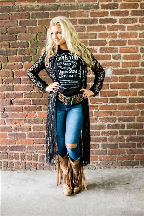 Black Sequin Duster | Cute country outfits, Country outfits, Country style outfits