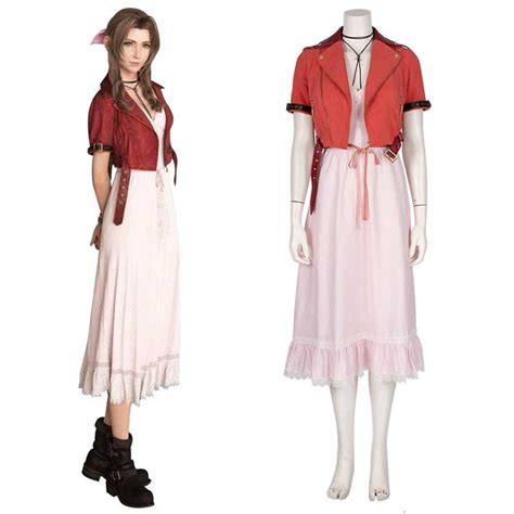 Best Final Fantasy VII Remake FF7 Aerith Gainsborough Cosplay Dress Costume | Cosplay dress ...