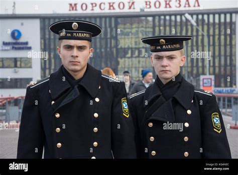 Russian Navy cadets, trainees in uniform in Vladivostok, Russia Stock Photo - Alamy