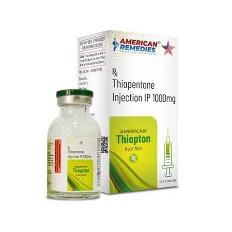 Thiopentone Sodium 1000mg at Rs 61/vial | Thiopental Sodium Injections ...