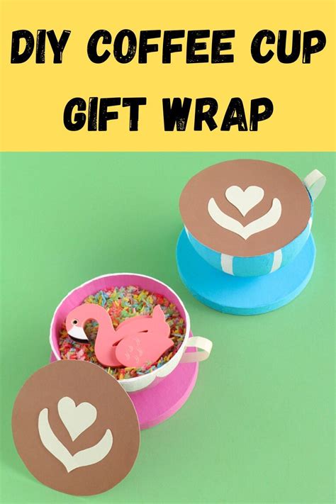 This creative DIY gift wrap idea is perfect for any coffee lover! #birthdaywrappingideas Diy ...