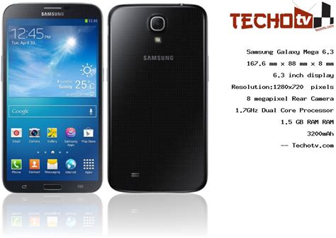 Samsung Galaxy Mega 6.3 phone Full Specifications, Price in India, Reviews